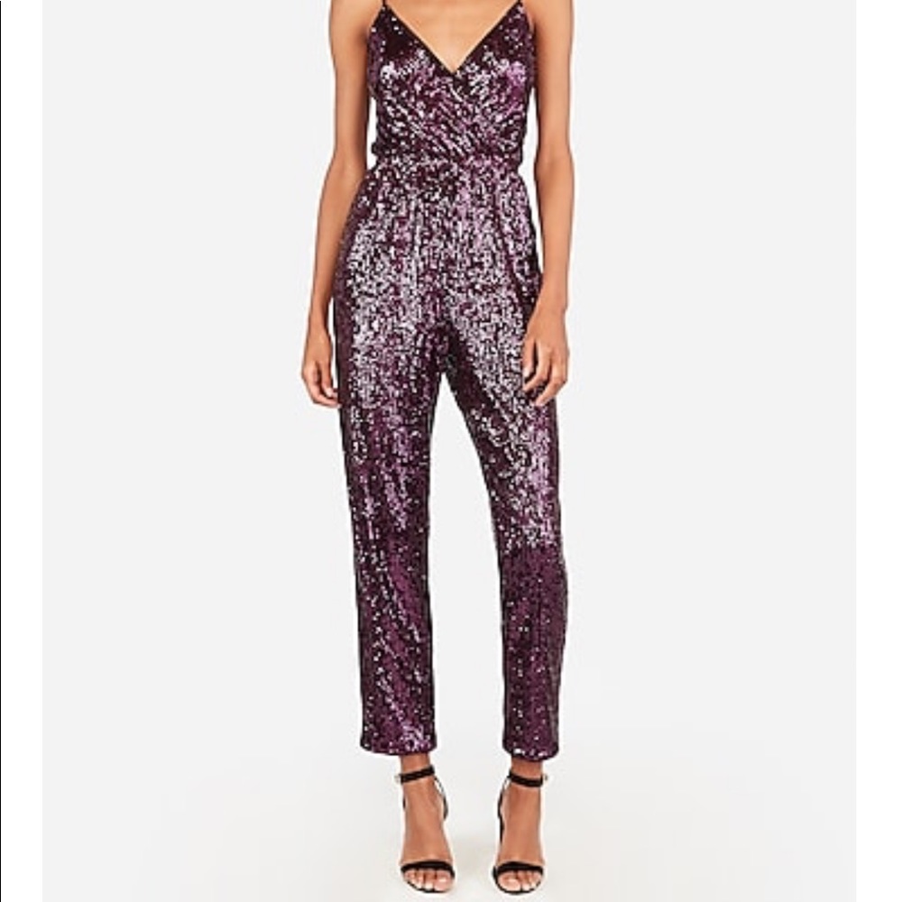 Express Surplus Sequin Jumpsuit (NWT)